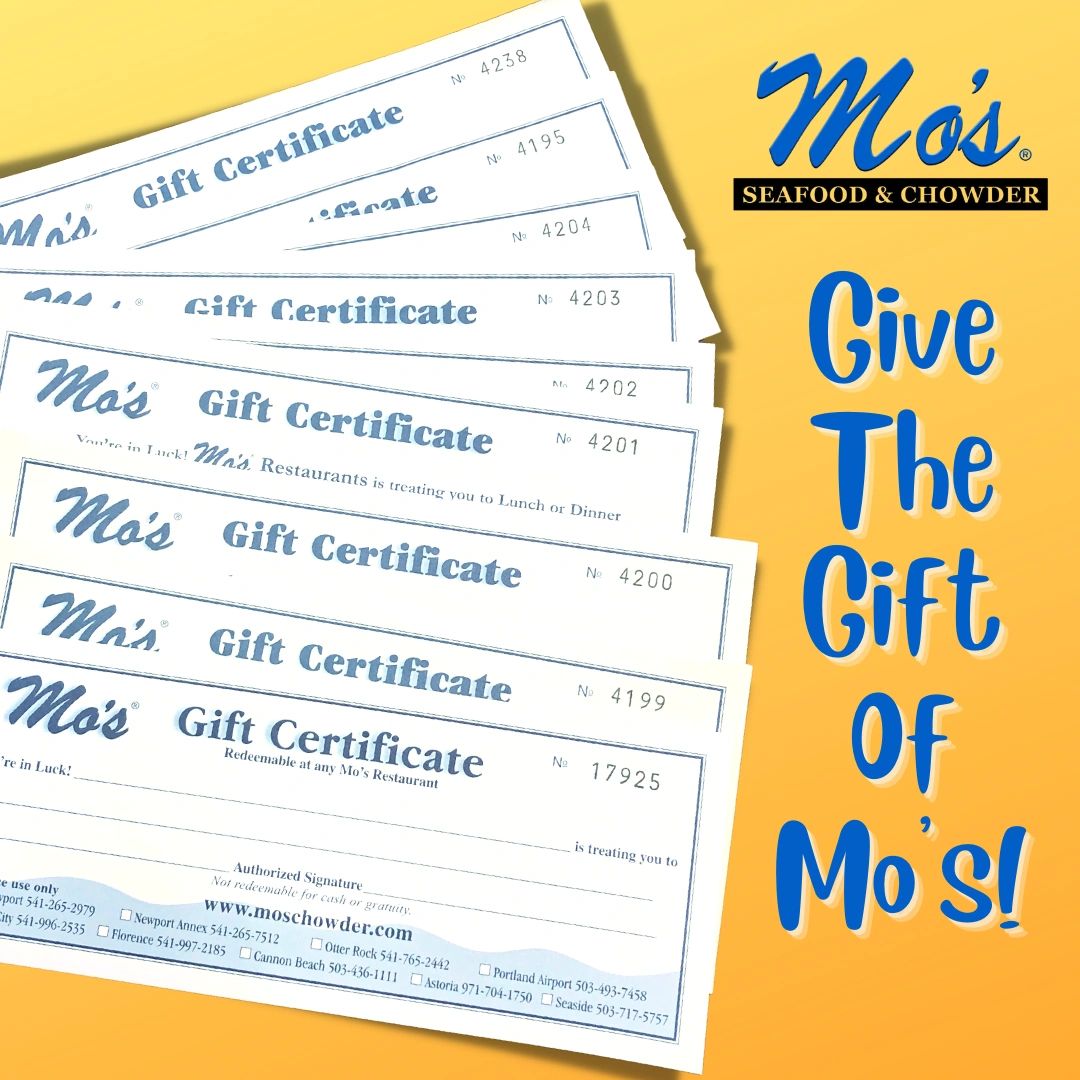 I Love Mo's Chowder Mo's Restaurants Gift Card